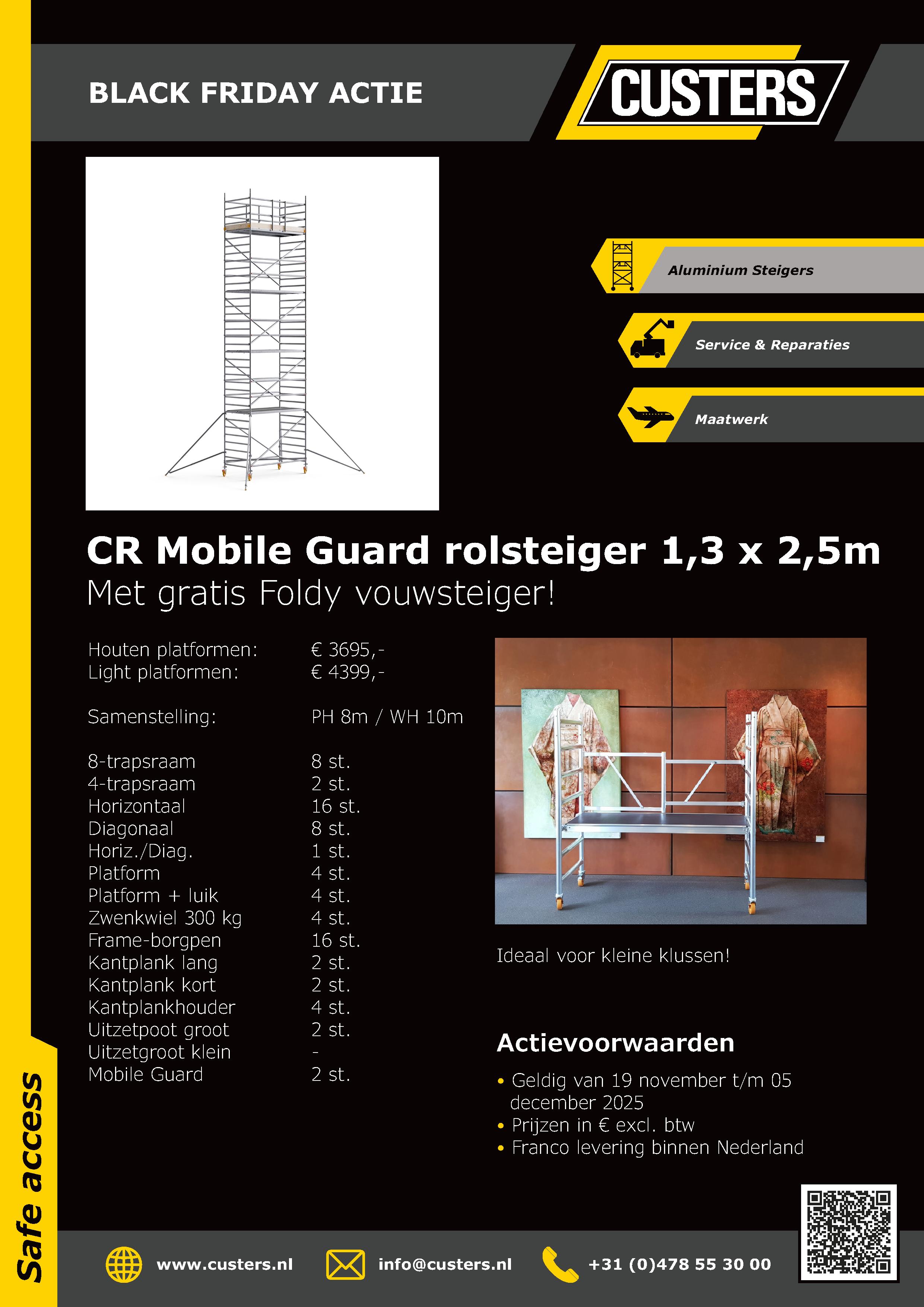 Tijdelijk met GRATIS Foldy vouwsteiger